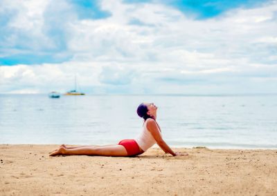 Yoga on the beach with Joy